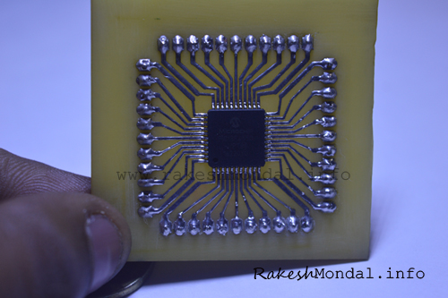 PIC18F4550 TQFP Custom breakout board – Soldering connectors