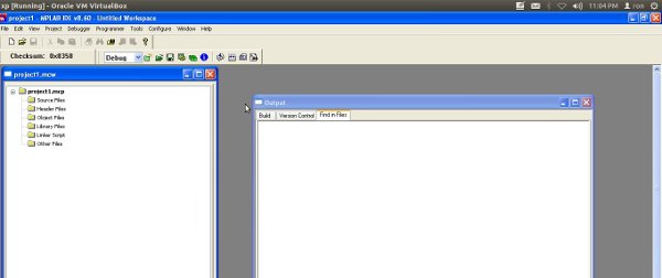 Blank project with mplab ide