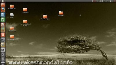 Linux  UBUNTU 11.04 - home page after installation  