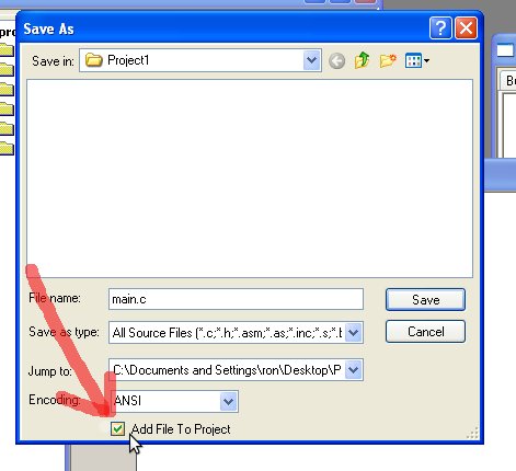 Add files to the project settings