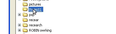 Folder location for project